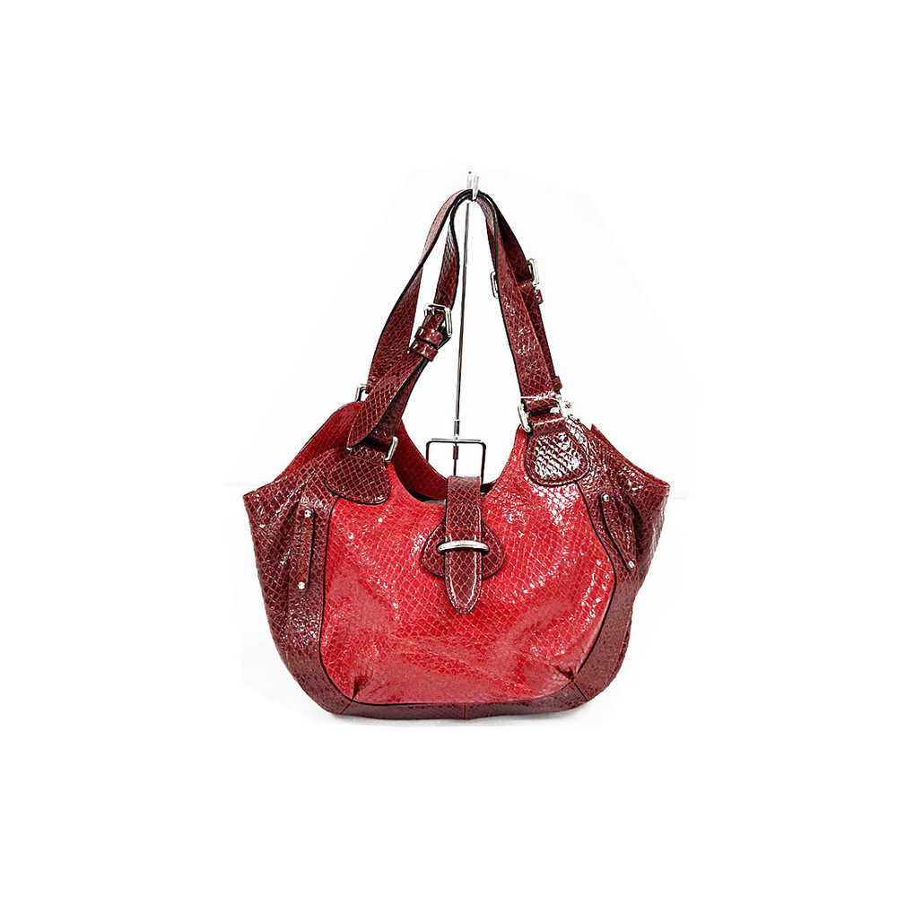 Celine Python Red Shoulder Bag - Picture 2 of 7